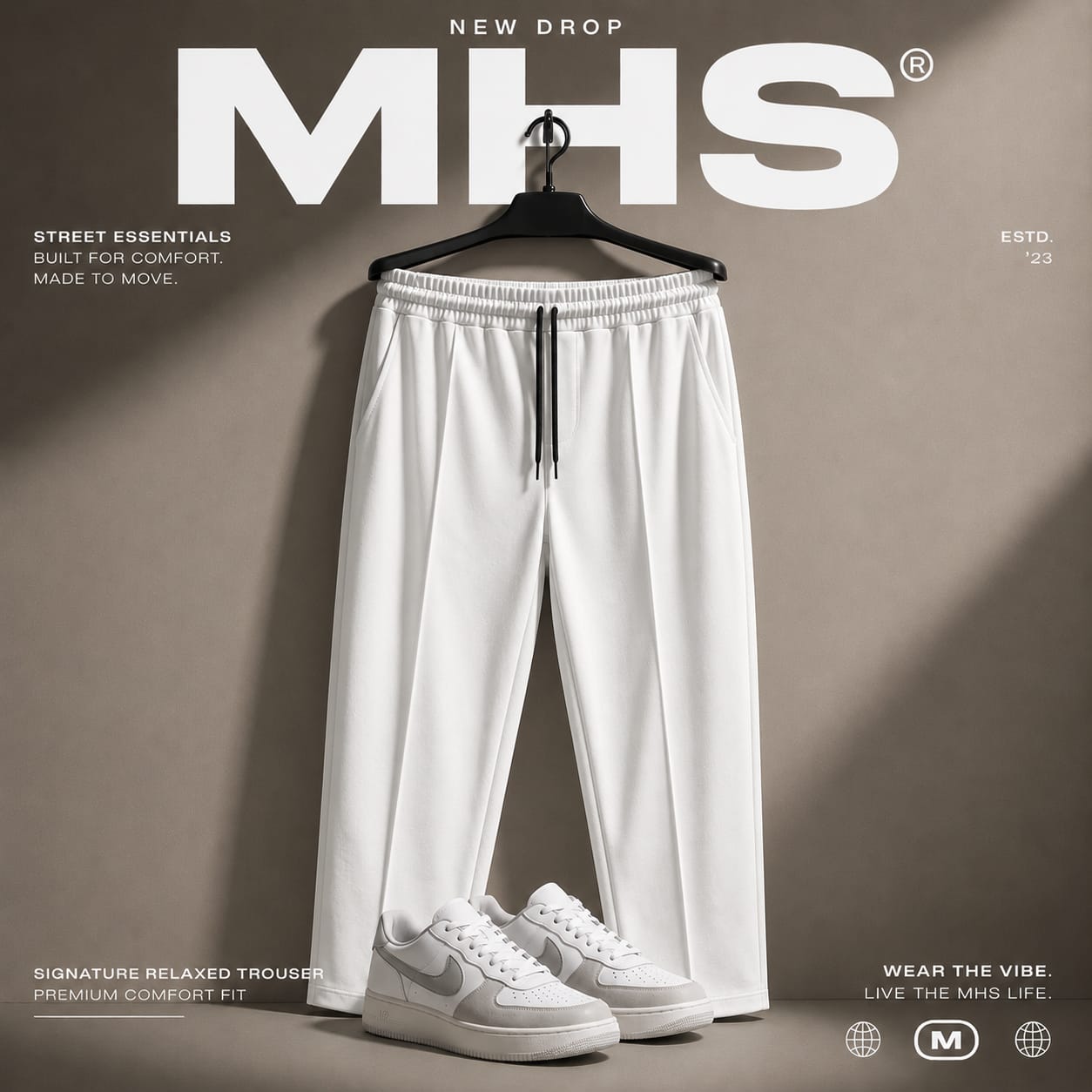 Urban Comfort Summer Edition Trousers – Premium Pintuck Detail & Adjustable Drawstring | All-Day Airy Relaxed Joggers